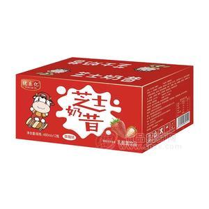 优乐亿草莓味芝士奶昔乳酸菌饮品乳饮料480mlx12瓶