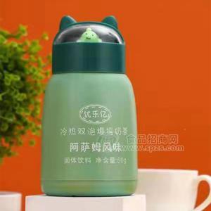 優(yōu)樂(lè)億阿薩姆風(fēng)味冷熱雙泡爆搖奶茶固體飲料50g