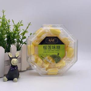 情人结榴莲味糖果招商138g