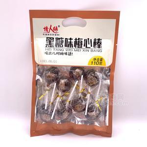 情人結(jié)黑糖味梅心棒糖果招商110g