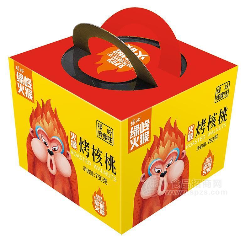 ·绿岭蜂蜜味火猴烤核桃招商坚果礼包礼盒750g 