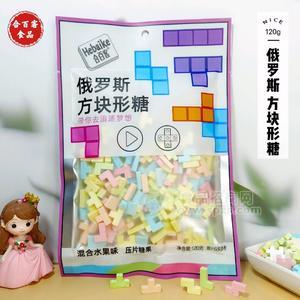 合百客俄罗斯方块形压片糖果混合口味