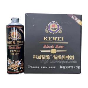 科威精釀暢享版黑啤酒980mlx6罐