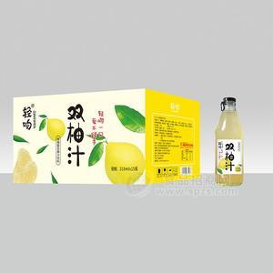 轻吻双柚汁复合果汁饮料箱装果汁饮料招商318ml×15瓶