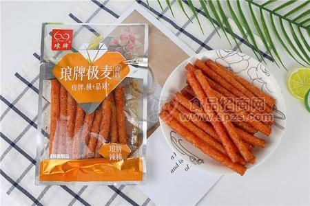 瑯牌極麥面筋辣條瑯牌辣棒調(diào)味面制品休閑食品招商80g