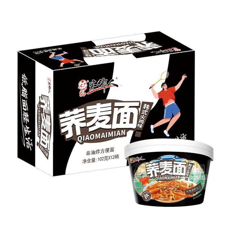 家鄉(xiāng)人韓式火雞味蕎麥面方便食品102gx12桶