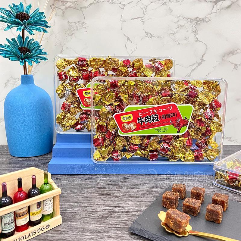 萌孩子香辣味牛肉粒休闲食品85g