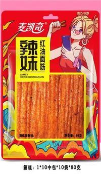 麦凯奇辣妹红油面筋调味面制品 辣条休闲食品