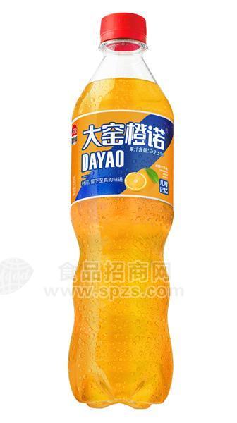 大窑橙诺柑橘汁汽水520ml塑料瓶装桔子汁老汽水