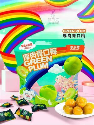 享乐吧家庭分享装厚肉青口梅果干干果休闲食品308g