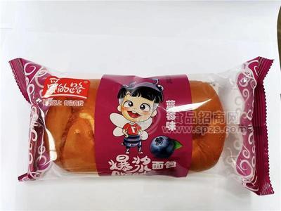 愛的路藍莓味爆漿面包烘焙食品糕點