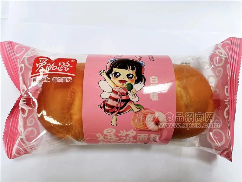 愛的路白桃味爆漿面包烘焙食品糕點(diǎn)