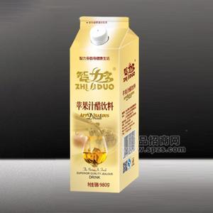 智力多屋顶盒装苹果醋饮料980g