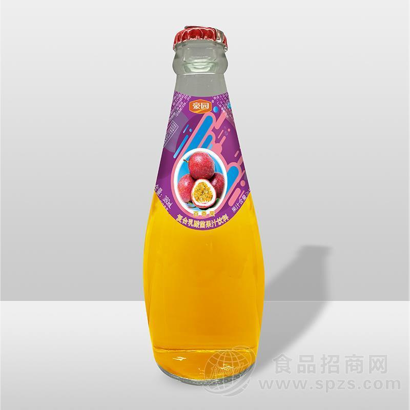 豪园百香果味复合乳酸菌果汁饮料380ml