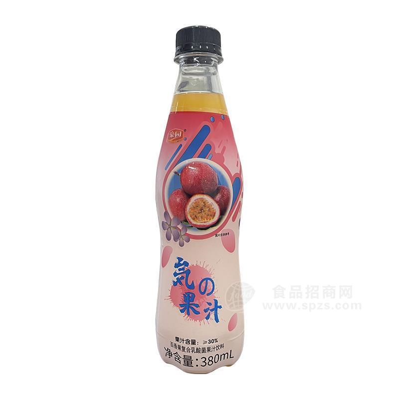 豪园百香果复合乳酸菌果汁饮料380ml