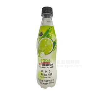 豪园苏打气泡水青柠味汽水380ml