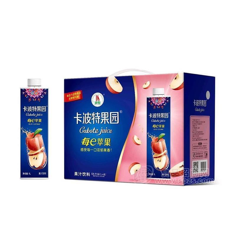 卡波特果园苹果汁饮料箱装招商1L