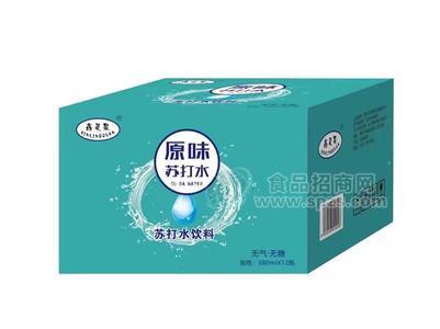 380毫升鑫灵泉无气无糖苏打水12瓶箱装