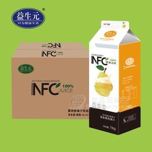 益生元雪梨果肉果汁饮品果汁饮料1LX12盒