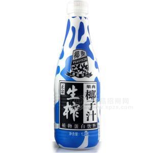 椰奥生榨果肉椰子汁饮料1.25L*6植物蛋白饮料招商创业招商