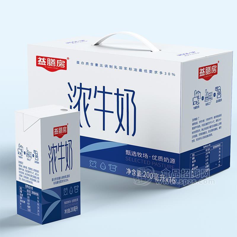 益膳房濃牛奶飲料招商200ml×16盒