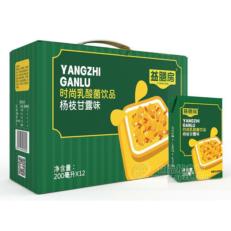 益膳房楊枝甘露味乳酸菌飲品乳飲料箱裝招商200ml×12盒