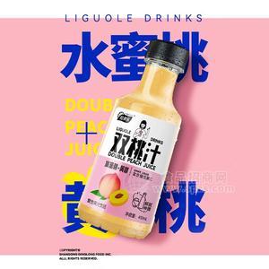 粒果樂雙桃汁復(fù)合果汁飲品瓶裝果汁飲料招商410ml