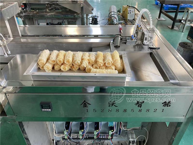 金沃全自动油炸响铃卷机器 大型铃铃卷机 豆制品加工机械