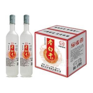 大圓磨砂老白干42度白酒招商整箱裝500mlx12瓶