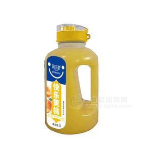 簡樂派快樂黃桃味果汁飲料大桶裝2L