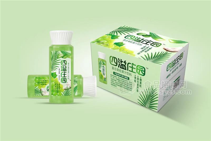四溢莊園 青提庫(kù)拉索蘆薈椰果粒復(fù)合果粒果汁飲料
