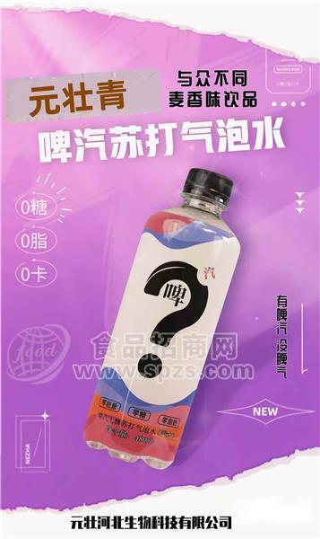 元壮青啤气 苏打气泡水啤酒口味无酒精饮料410ml
