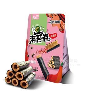 星吧嗨爆香辣味海苔卷休閑食品袋裝招商100g