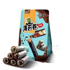 星吧嗨爆巧克力椰奶味海苔卷休闲食品袋装招商100g