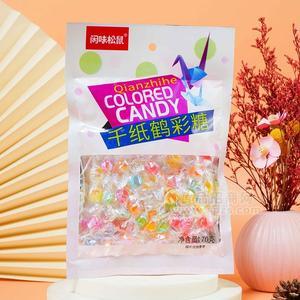 闲味松鼠千纸鹤彩糖糖果70g