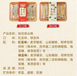 津香桂花条头糕红豆味绿豆味全国招商