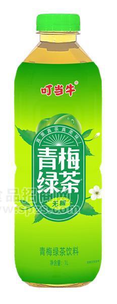 叮當牛青梅綠茶飲料1L