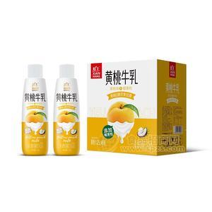 鮮王黃桃牛乳乳酸菌飲品乳飲料箱裝招商1.25L×6瓶