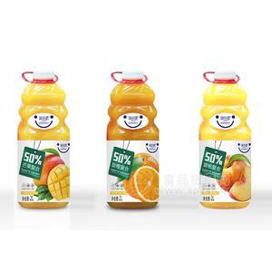 简乐派芒果味甜橙味黄桃味复合果汁饮料瓶装招商2L