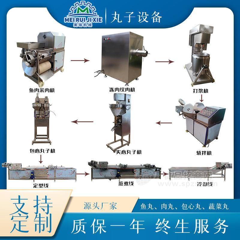 牛筋丸加工設(shè)備 多功能實心丸子機(jī) 全自動肉丸成型機(jī)