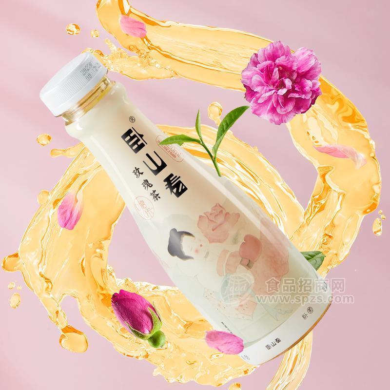 ·卧山看玫瑰茶0糖0卡 瓶装茶饮料新品招商420ml 