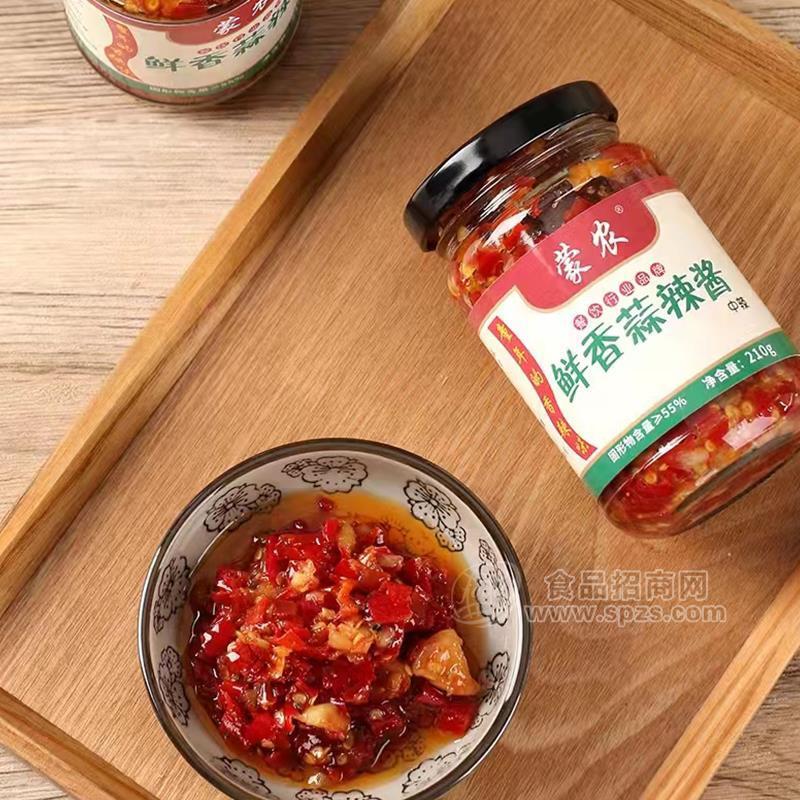 ·蒙农鲜香蒜辣酱中辣调味品招商210g-210g 