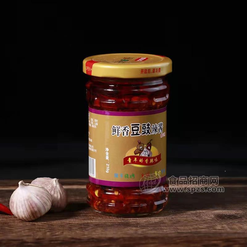 ·山辣兄弟鲜香豆豉辣酱 调味酱微中辣210克 