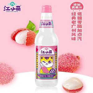 江小萌荔枝味果汁汽水瓶装招商358ml