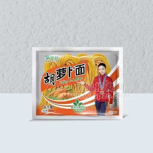 氧惠鲜胡萝卜面半干面方便食品400g 
