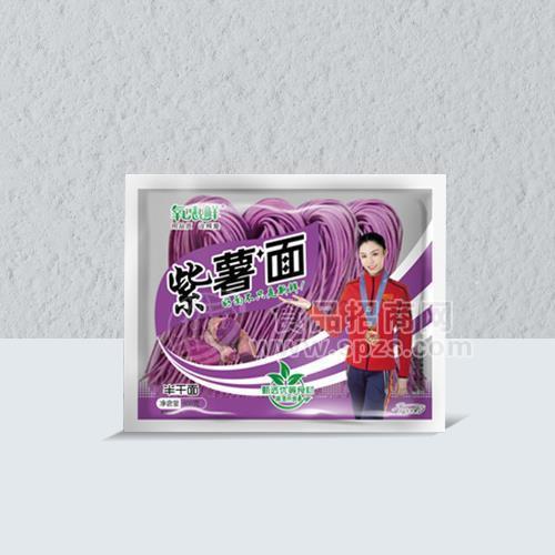 氧惠鲜紫薯面半干面方便食品400g 