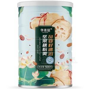 華麥滋奇亞籽速溶堅(jiān)果藕粉羹沖調(diào)方便食品500克