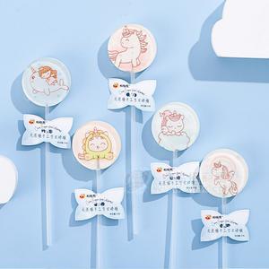 帕特熊彩虹馬照片糖手工藝術棒棒糖糖玩招商