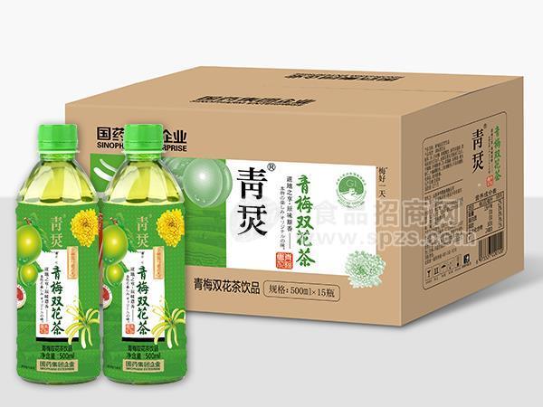 青烎青梅双花茶饮品 金银花茶饮品500ml×15瓶