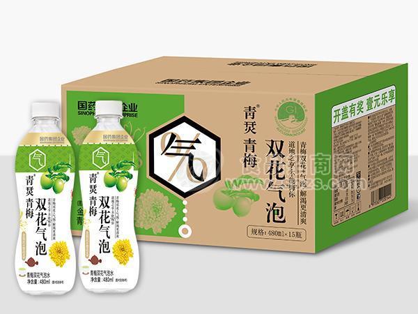青烎青梅双花气泡水 气泡水饮品480ml×15瓶